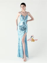 Sexy Mermaid Spaghetti Straps Prom Dress