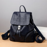 Soft Leather Large Capacity Backpack