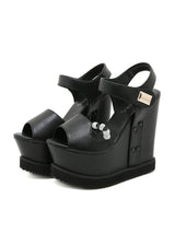 Thick-soled Wedge Fishmouth High Heels Sandals