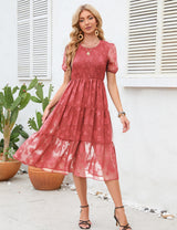 Summer Short-sleeved Printed Dress