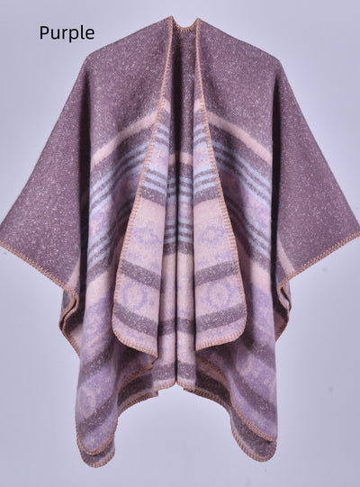 Retro Split Thick Warm Cloak Coat