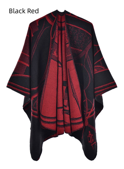 Warm Shawl Padded Cashmere Cloak