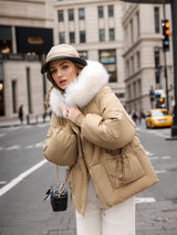 Large Fur Collar Short Loose Cotton Coat