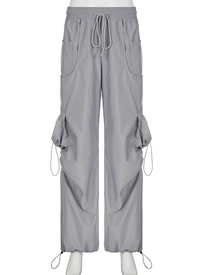 Slim Casual Overalls Pleated Elastic Pant