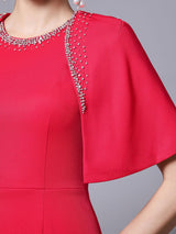 Red Beading Mother Of The Bride Dress