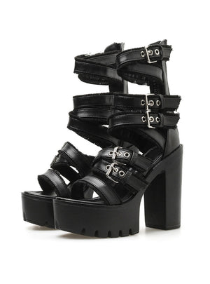 Ladies' Platform Thick Heels Sandal