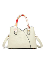 Stone Shoulder Messenger Bag Silk Scarf Handbag