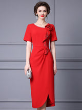 Burgundy Beading Mother Of The Bride Dress