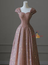 Fashion Sequins Straps Prom Dress