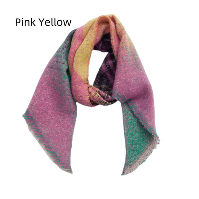 Winter Thick Striped Diagonal Scarf