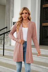 Button Long Sleeve Loose Coat