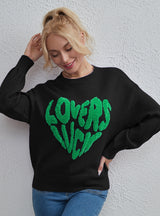Leisure Love Contrast Loose Sweater