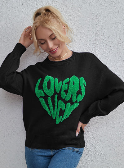 Leisure Love Contrast Loose Sweater