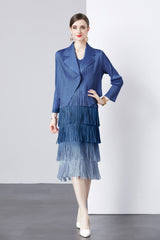 Two-piece Tassel Coat Dress