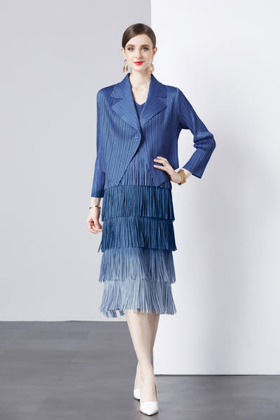 Two-piece Tassel Coat Dress