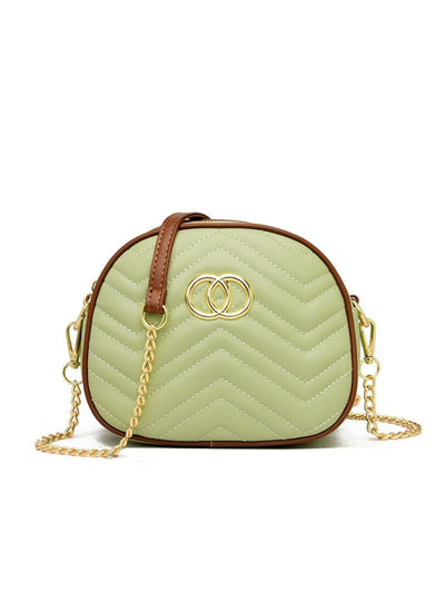 One-shoulder Diamond Mini Chain Bag