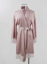 Loose Satin Thin Lace Pajamas