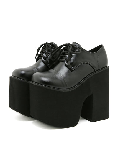 Round-headed Thick-soled Thick Heel Shoes