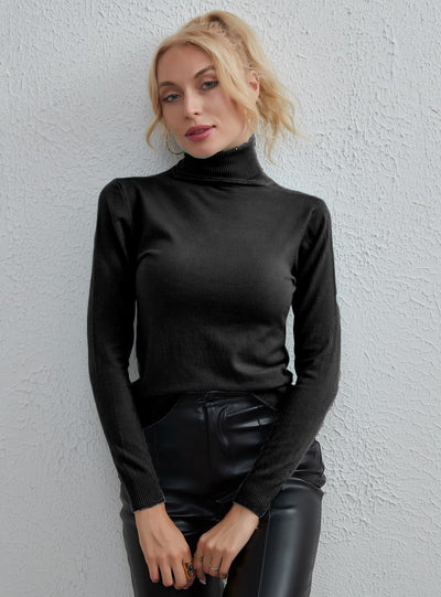 Fashion Solid Color Slim Top Sweater