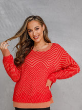 Round Neck Pullover Long Sleeve Sweater