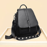 Tassel Solid Color Large Capacity Backpack