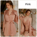 Satin Suspender Nightgown Suit