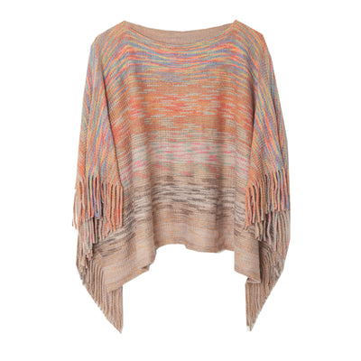 Bat Sleeve Gradient Knitted Shawl