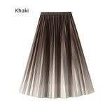 Elastic Waist Gradient Skirt
