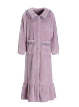 Flannel Sweet Doll Collar Elastic Cuff Cloth