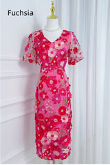 Heavy Industry Three-dimensional Flower Dress