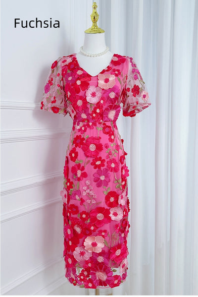 Heavy Industry Three-dimensional Flower Dress