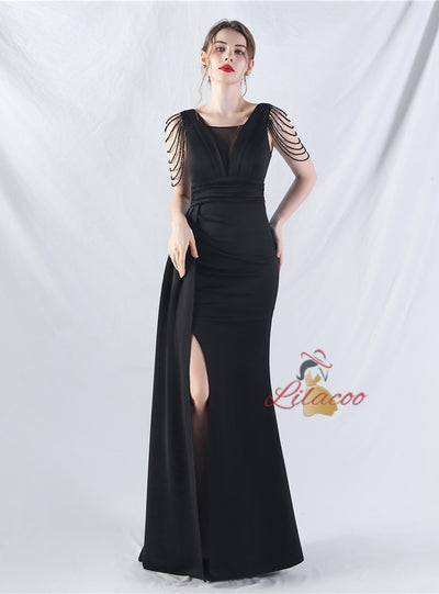 Mermaid Split Beading Prom Dress