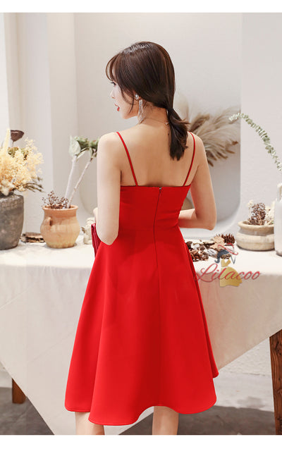 Slim-fit Suspender Long Dress