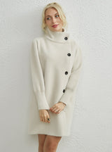 Solid Color Autumn and Winter Knitted Mink-like Coat