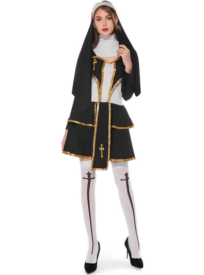 Woman's Costume Halloween Nun Cosplay