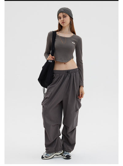 Short Long Sleeve Slim Top T-shirt