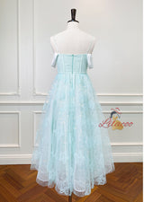 Green Tulle Sequins Straps Prom Dress