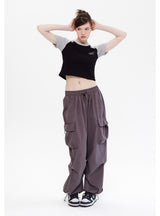 Waffle Color Matching Short Sleeve T-shirt