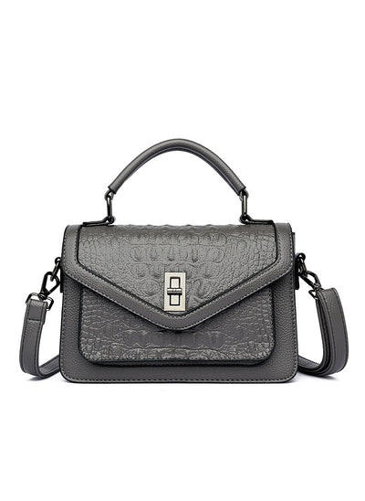 Crocodile Pattern Slung Shoulder Bag