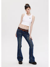 Short Vest U-shaped Sleeveless T-shirt