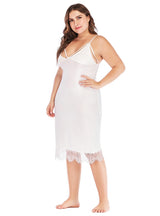 Sexy Deep V-neck Suspender Lace Dress