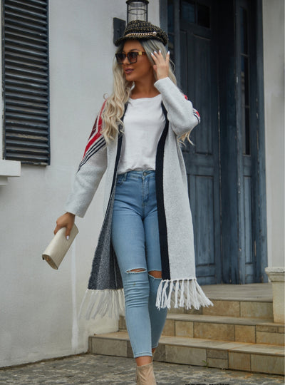 Long Tassel Sweater Coat