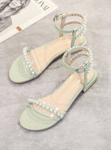 Pearl Flat Bottom Gladiator Sandals