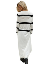 Long Sleeve V-neck Striped Cardigan Jacket