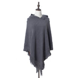 Knitted Shawl Hooded Pullover Cloak