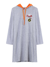 Casual Hooded Loose Long-sleeved Dress