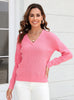 V-neck Twist Slim Sweater