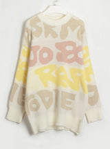 Loose Letter Round Neck Sweater