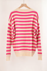 Pullover Striped Round Neck Shirt Sweater