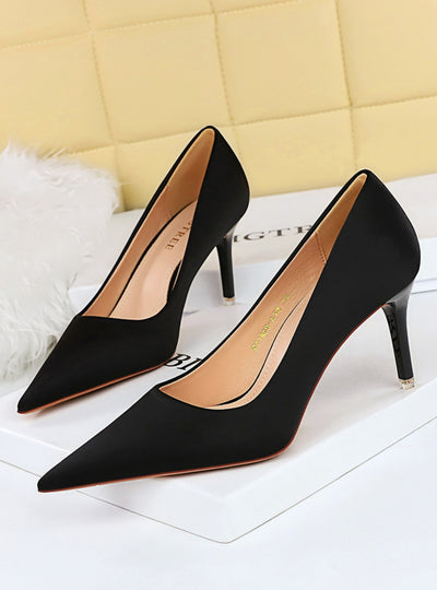 Thin High-heeled Shallow-mouth Pointed Shoes